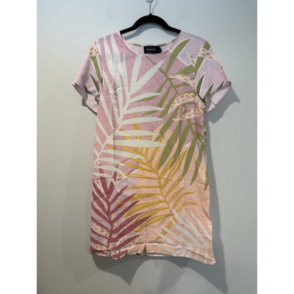 NEW MinkPink Dress Small Lightweight Tropical Travel Vacation Preppy Resort